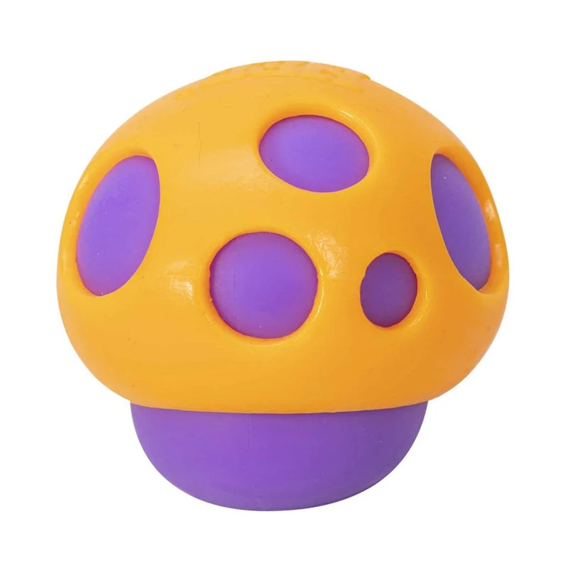 Needoh Groovy Shroom Squishy Fidget Toy Rose Mushroom Form BPA Free Safe Ease Nervous Calm Irritation Desktop Daily Ornament