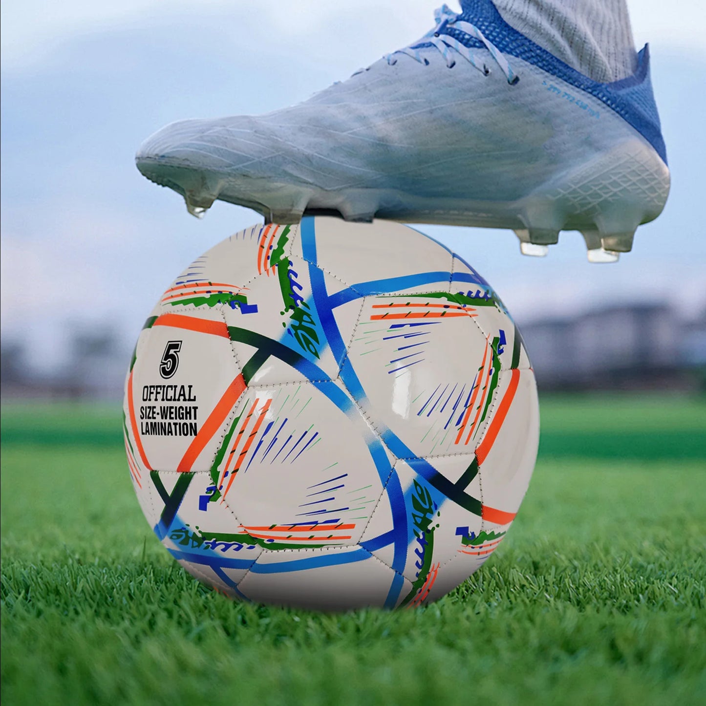 Soccer Ball-Size 5 White Pu For Kids&Adult Youth Men Official Match Game Training Soccer Balls Durable In&Outdoor Football Team