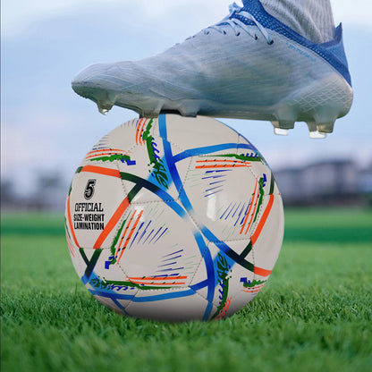 Soccer Ball-Size 5 White Pu For Kids&Adult Youth Men Official Match Game Training Soccer Balls Durable In&Outdoor Football Team