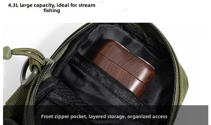 Outdoor Water Bottle Waist Bag Phone Crossbody Storage Pouch Camping Cycling Chest Bag Multifunctional Tactical Chest Bag Men's