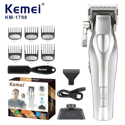Kemei Clippers Professional Haircut Suit Rechargeable Hair Clippers Metal Body Shaver LCD Display Clipper For Man KM-3023 Set
