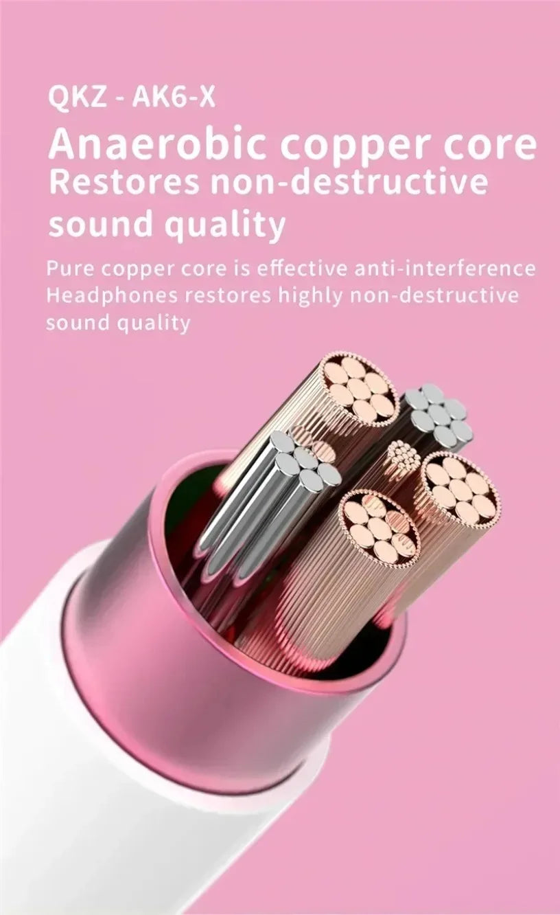 QKZ CK5 FiLe Wired Earphone Professional Gaming And Sports Noise Cancelling Headphones with Microphone HiFi Music Earphone