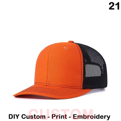 Fedoryn Custom Embroidery Baseball Cap for Men and Women DIY Design Mesh Cap LOGO Print Hat Quality Truck Hat Wholesale Unisex