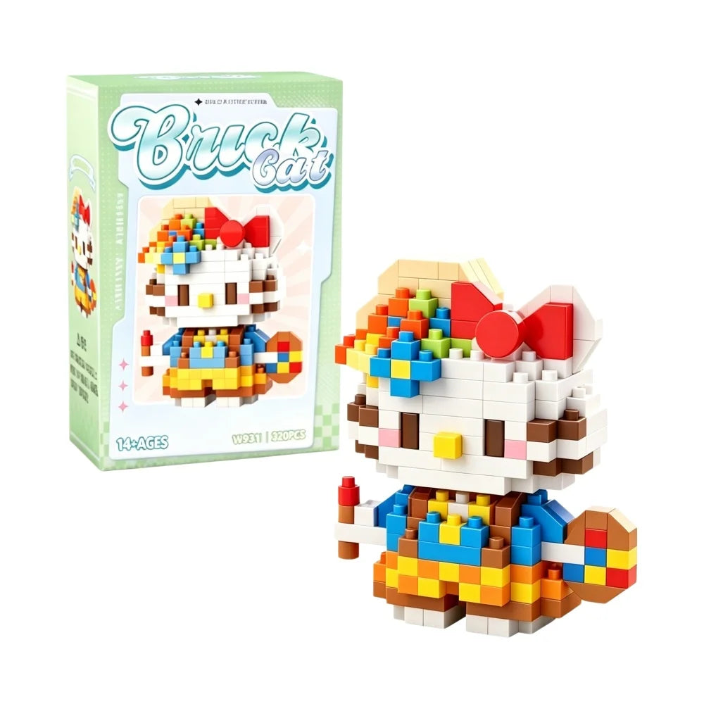 99 style SANRIO Hello Kitty Building Blocks Cartoon Figures Kuromi Bricks My Melody Children's Assembly Toys Cinnamoroll Gift