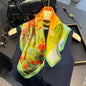 Luxury Brand 100% Natural Silk Scarf Women Design Small Square Shawl Hair Ribbon Headband Fashion Neckerchief Bandana