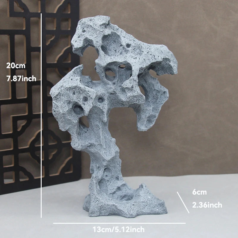 Sandstone Stone Miniature Mountain Fairy Garden Bonsai Rockery Lanscaping Ornaments Aquarium Decoration Accessories Home Decor