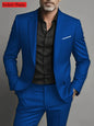 2 Pieces Extra Large Size Suits For Men Wedding Groom Tuxedos Prom Sets Business Male Blazer Trajes De Hombre