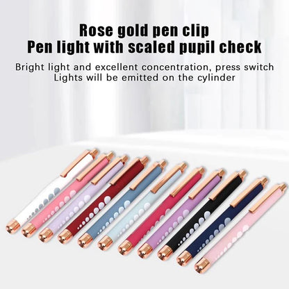 ★★★LED Medical Penlight Flashlight With Pupil Gauge Pocket Clip Pen Light For Doctor Nurse Diagnosis