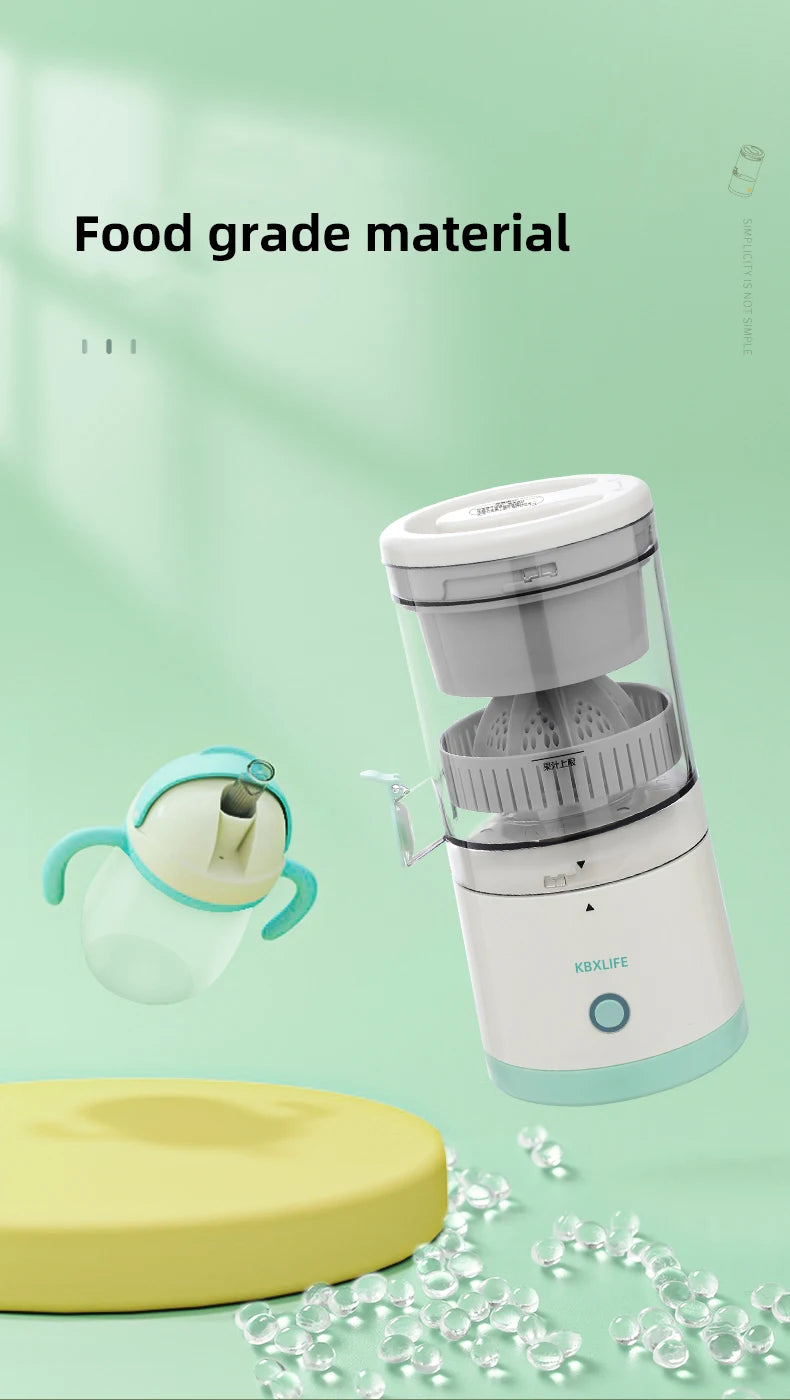 USB Rechargeable Electric Juicer 1PC Wireless Citrus Lemon Orange Juicer Automatic Fresh Fruit Blender for Kitchen