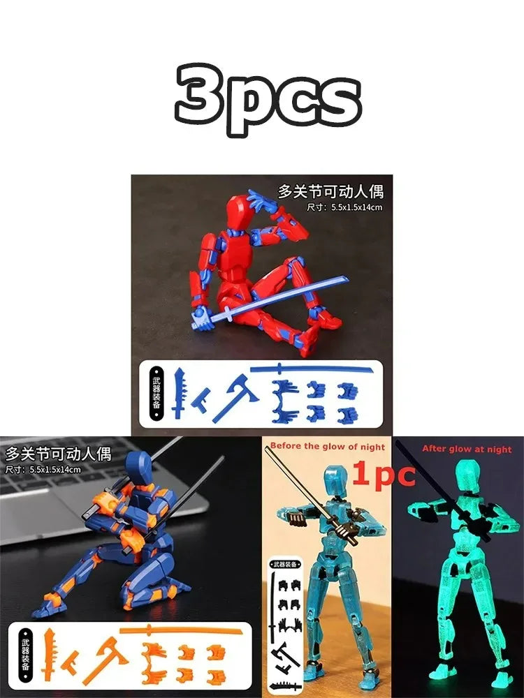 13 Action Figure Titan Multi-Jointed Movable Shapeshift Robot T13 Action Mannequin Character and Dog Figure Toys gifts for kids