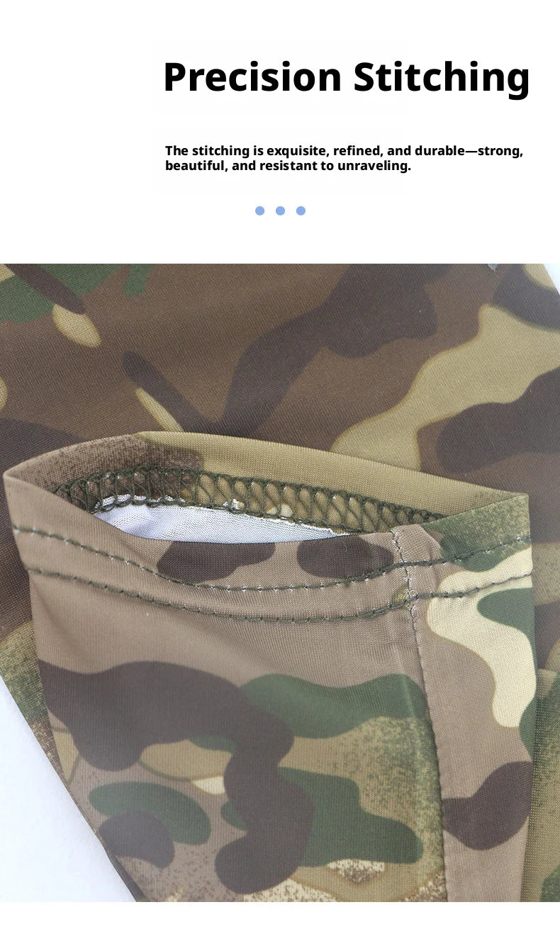 Cooling Arm Sleeves Tactical Camo Sun Protection Breathable Ice Silk UV Guard