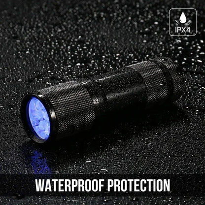 395nm UV Flashlight 9/12LED UV Gel Curing Light Ultraviolet Light Blacklight Detector for Pet Urine Scorpion Jewellry Inspection