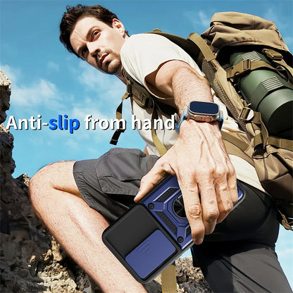 Armor Funda For OPPO A6 Pro 5G Case Slide Lens Protect Car Magnetic Holder Ring Phone Case For Oppo A 6 Pro A6Pro 4G Back Cover
