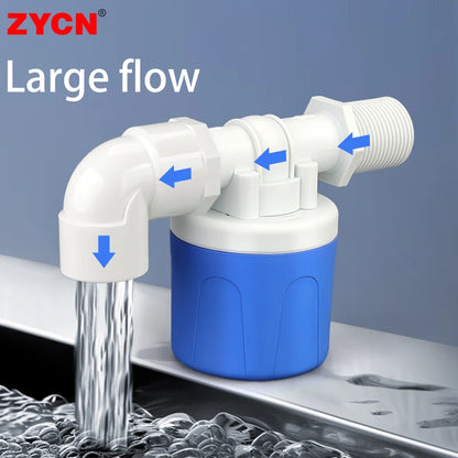 Automatic Water Level Control Valve 1/2" 3/4" 1" Water Shortage Self Opening Float Ball Valve Tank Tower Pool Float Switch Blue