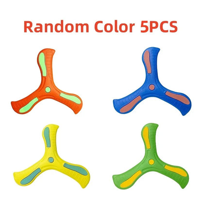Children's Boomerang Toy Foam Safety Material Boomerang Throwing Target Rotator Trifoliate Flying Saucer Parent-Child