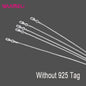 Authentic 5PCS Solid 925 Sterling Silver Jewelry Chains Necklace with Lobster Clasps fit Men Women Pendant 18 Designs 16-30 Inch