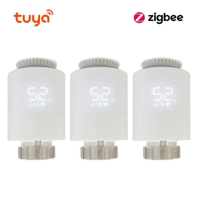Tuya Zigbee Thermostatic Valve Radiator Zigbee Thermostat Smart Thermostatic Radiator Valve Head Temperature Controller Alexa