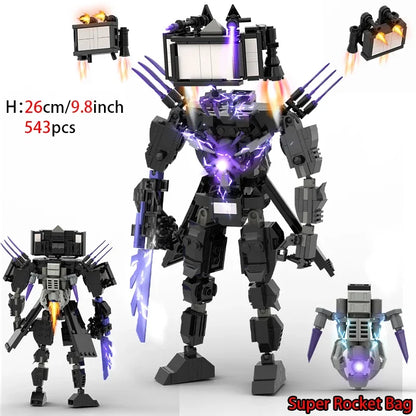 Moc Skibidi Toilet Figures Model Blocks Titan Cameraman Speakerman Construction Toys Party Halloween Decoration Boys Gifts