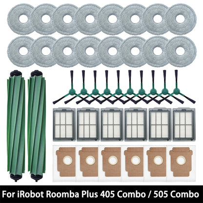 Fit for ( iRobot Romba Plus 405 Combo / 505 Combo ) Spare Parts Accessories Main Side Brush Hepa Filter Mop Dust Bag Consumable