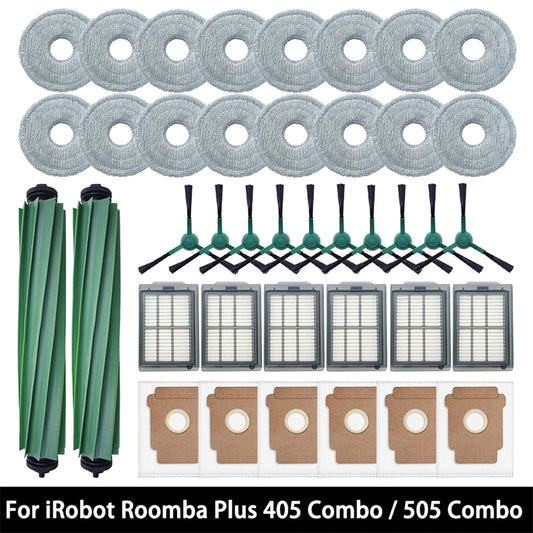 Fit for ( iRobot Romba Plus 405 Combo / 505 Combo ) Spare Parts Accessories Main Side Brush Hepa Filter Mop Dust Bag Consumable
