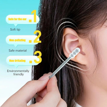 24Pcs/Box Earwax Removal Swabs-Sticky Ear Cleaning Stick, Adhesive Ear PickSoft Ear Cleaning Tools For Gentle Care, For All Age