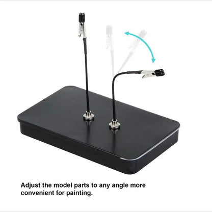 Soldering Third Hand with Strong Magnetic Base Flexible Arms PCB Holder for Electronics Repair – Alligator Clip Welding Tool