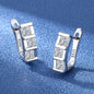 925 Sterling Silver Earrings Jewelry High Quality Retro Simple Pattern Purple White Zircon Earrings Hot Sale