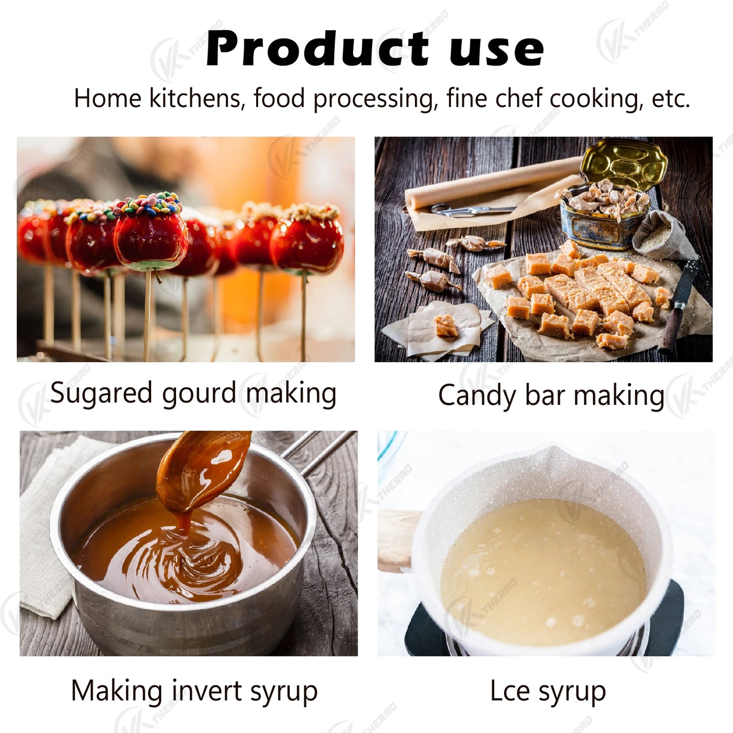 Digital Candy Thermometer with Stainless Steel Probe & Clamp for Sugar Cooking, Syrup Making, Deep Frying – Accurate ±1°F