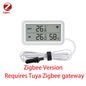 Tuya Zigbee Temperature and Humidity Sensor Thermometer Hygrometer for Smart Home APP Remote Control Support SmartLife
