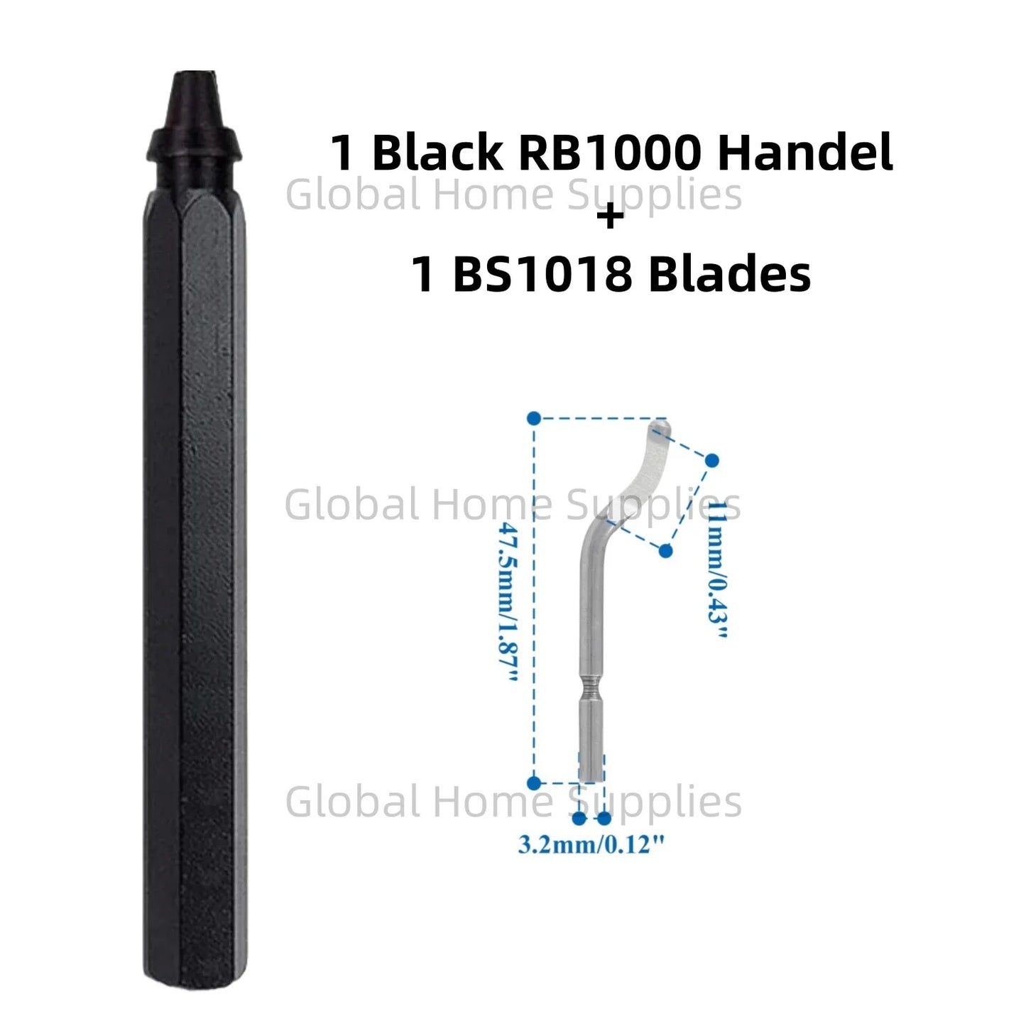 Deburring Tool Kit RB1000 Handle with BS1018 Blades Burring Blade Burring Pen For Pipe Copper Burrs Removal Trimming Tool