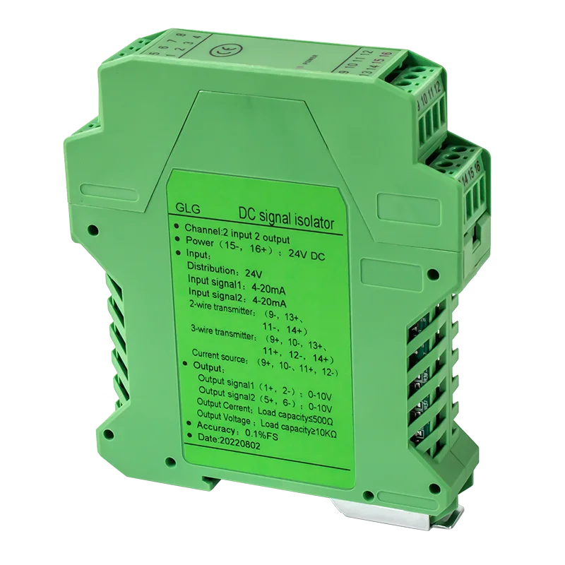 4-20mA to 0-10V DC Signal Isolator 0-10mA 0-20mA to 0-10V 0-5V 1-5V Analog Signal Isolator 1 In 1 Out 1 In 2 Out