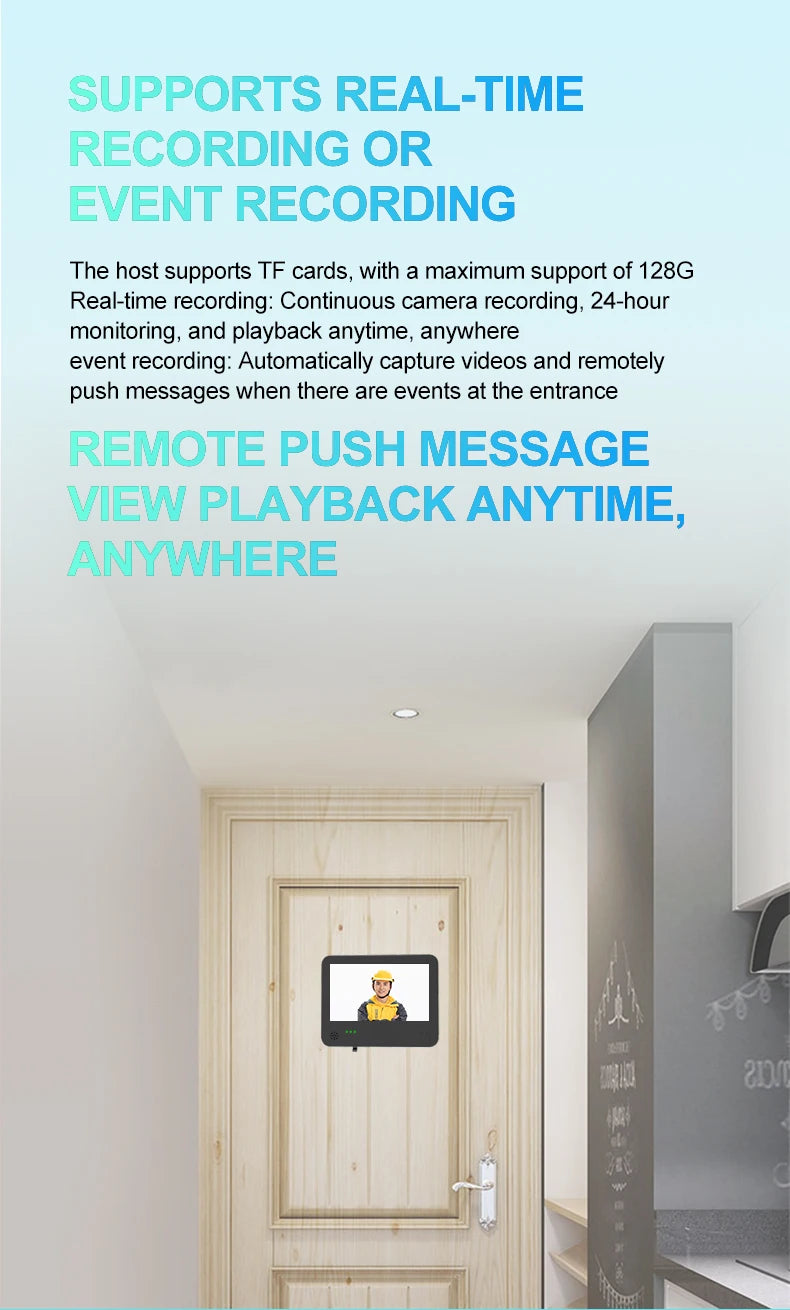 4.3inch Smart Life Door Peephole Camera WiFi Tuya Human Detection 120° 2KHD 3MP IPS Screen Remote Danmini Digital Door Video Eye
