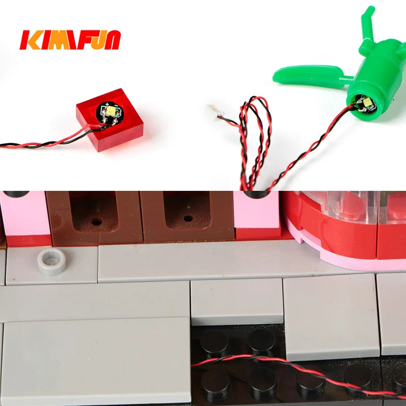 10PCS 0.8mm Pin RGB LED For LEGO Building Blocks USB Lamp DIY Street Light City Electric Decorate 1X1 Brick Compatible All Brand