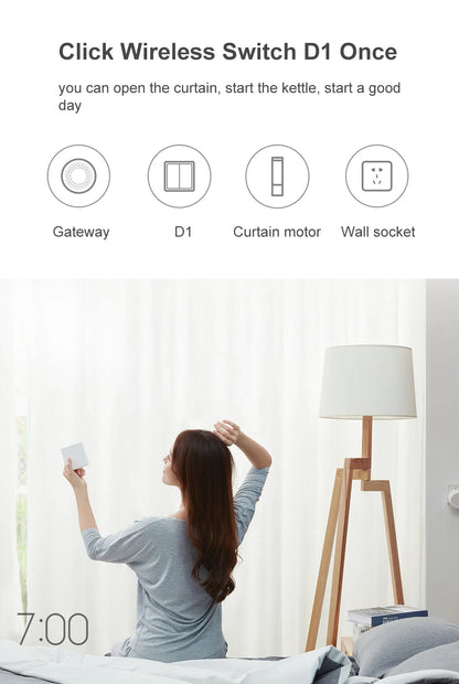 Aqara Smart Wall Wireless Switch D1 ZigBee Remote Control Key Light Switch Button For Mi home HomeKit APP