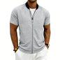 2026 American Summer Men's Stand Collar Thin Sports Short Sleeve Flight Zipper Baseball Jersey Jacket