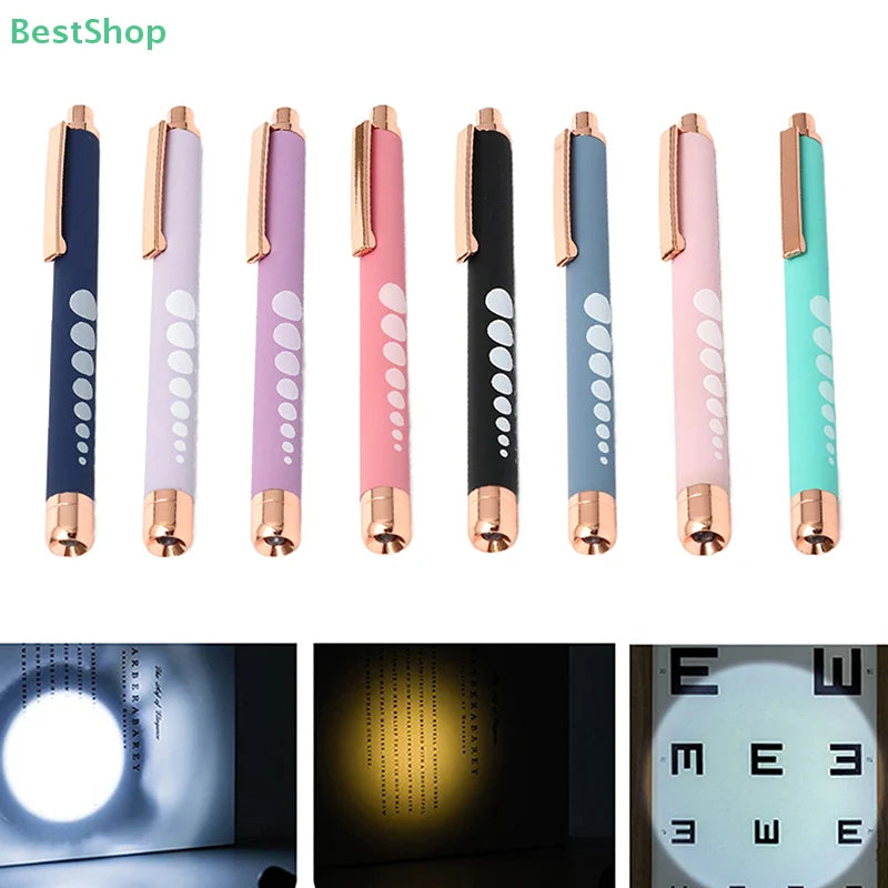 ★★★LED Medical Penlight Flashlight With Pupil Gauge Pocket Clip Pen Light For Doctor Nurse Diagnosis