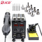 JCD 750W 8586D Soldering Station 2 IN 1 Hot Air Gun LCD Dual Digital Display Electric Soldering Iron SMD Welding Rework Station
