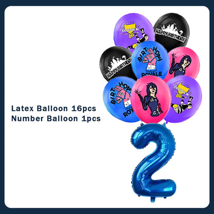 Fortnite Theme Birthday Party Decorations Shooting Game Balloon Cup Plate Tablecloth Banner Baby Shower Kid Favors Supplies Gift