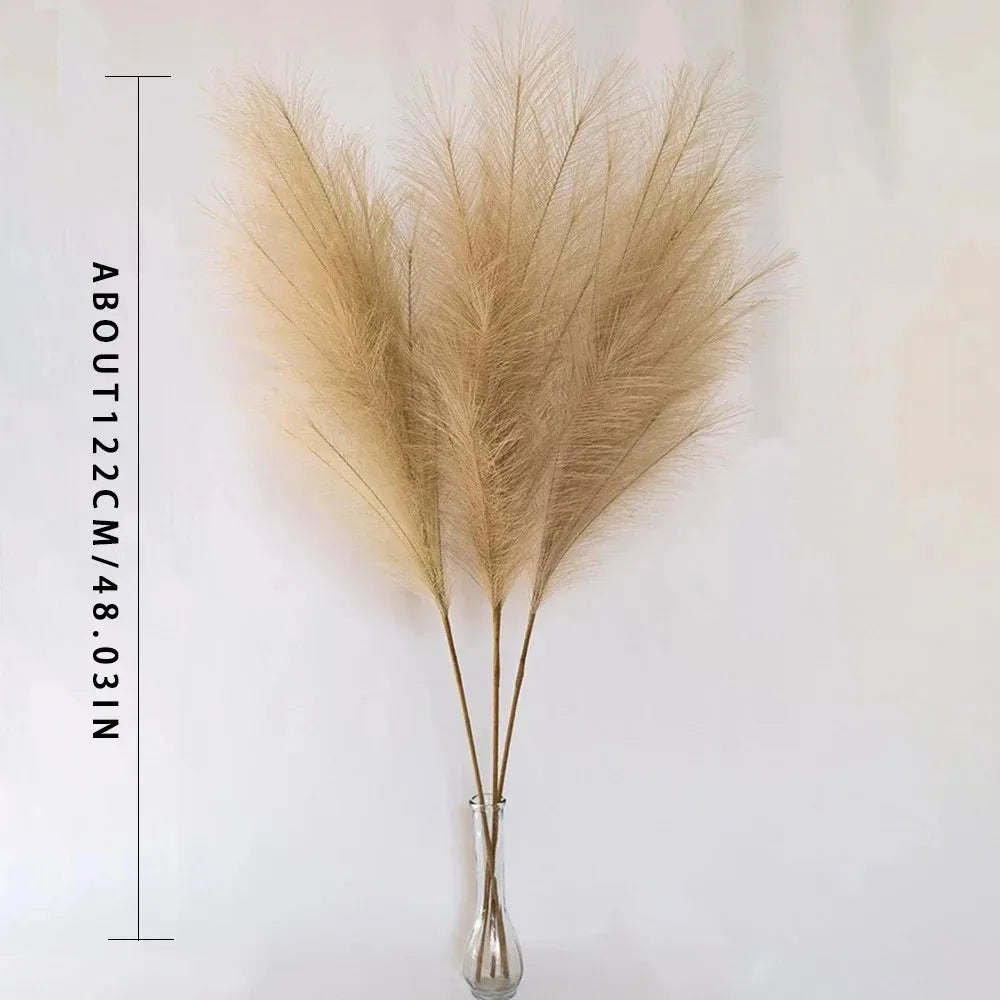 90/120cm Artificial Pampas Decoration Flowers Home Party Table Flower Arrangement Decor Wedding Decor DIY Fluffy Reed Grass