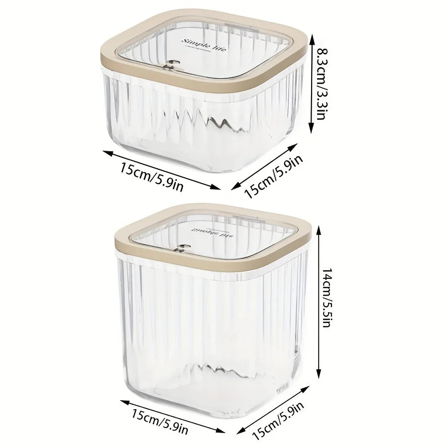 Clear Laundry Capsule Dispenser - Odorless plastic storage container for detergent and dryer sheets, flip-top organizer