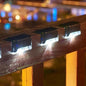1~20PCs Solar Deck Lights Outdoor Waterproof LED Fence Lights Garden Step Lamp for Patio Stairs Railing Pathway Fences