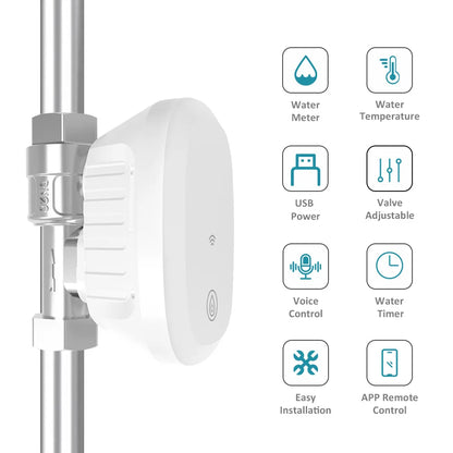 Zigbee Or WiFi Tuya Smart Water Valve Water Meter Water Flow Rate Consumption Temperature Display Smart Life Control Irrigation