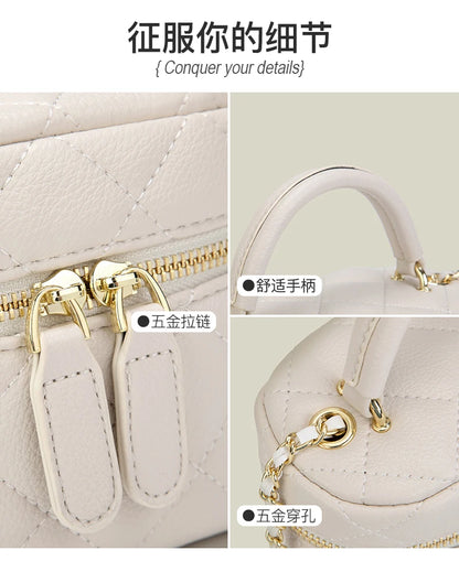 Classic Mini Quilted Chain Stitch Womens Crossbody Bagshoulder Bag Fashionable Designer Handbag High Quality PU Womens Small Bag