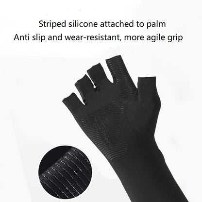 A Pair Outdoor Sports Cycling Summer Sunscreen Ice Feeling Long Gloves