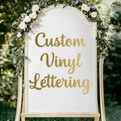 3lines/1Set Custom Wedding Vinyl Lettering Decals Personalized Name Quote Backdrop Stickers DIY Wall Decor for Arch Sign