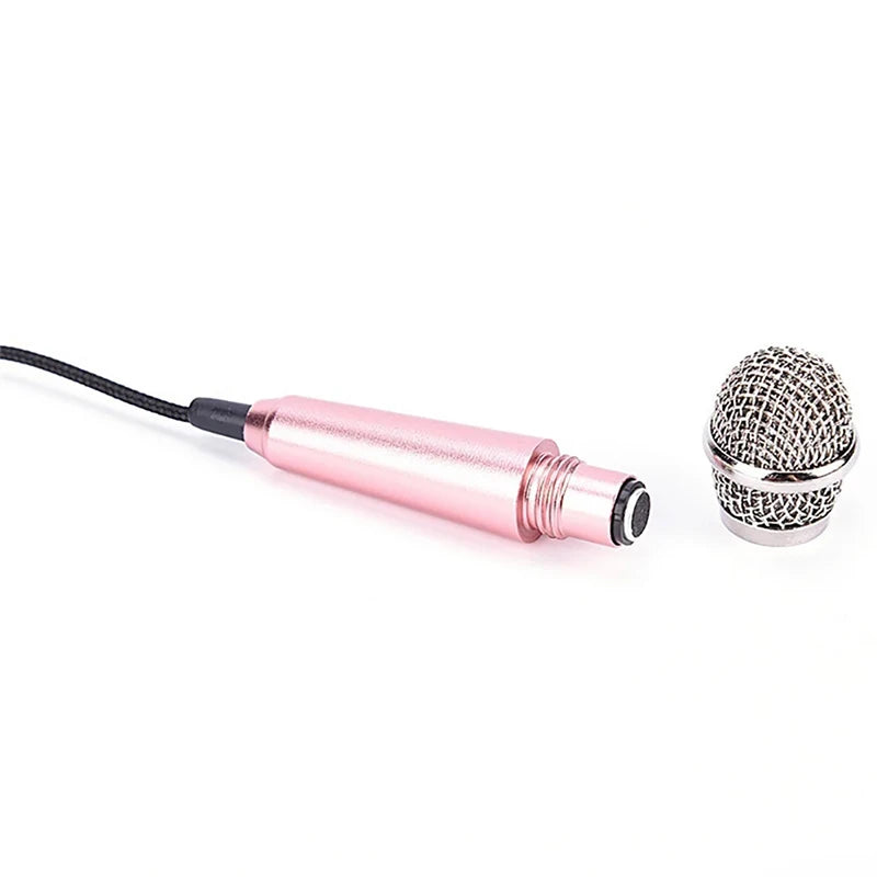 New 3.5mm Portable Stereo Studio Mic KTV Karaoke Mini Microphone For Smart Phone Laptop PC Desktop Handheld Audio Microphone