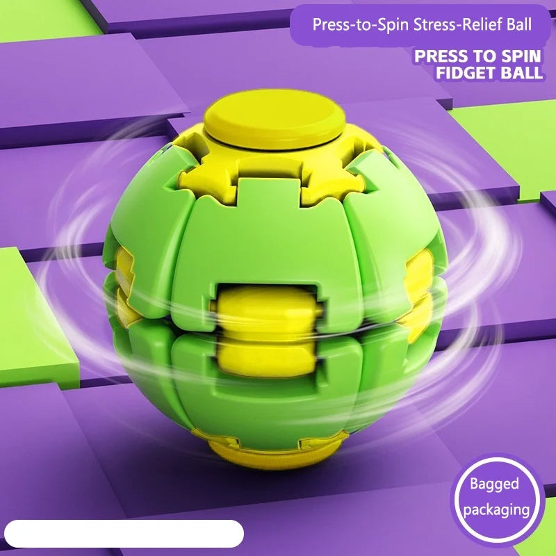 New Fingertip Rotating Ball 3D Printing Stress Relieving Ball Pressing Rotating Fingertip Gyroscope Puzzle Portable Fun Toy