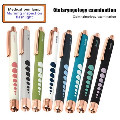 ★★★LED Medical Penlight Flashlight With Pupil Gauge Pocket Clip Pen Light For Doctor Nurse Diagnosis