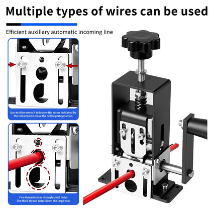 Manual Wire Stripping Machine 1-70mm² Portable Electric Drill Powered Hand Crank Wire Stripper Scrap Copper Cable Peeler Tool