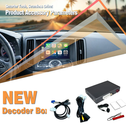 AUTOTOP Wireless CarPlay Android Auto Upgrade Adapter for Infiniti G35 G37 Coupe Sedan G M EX FX JX QX Series 2009-2014 Car AI Box, 7 8 inch HD Screen GPS Airplay BT, SWC Steering Wheel Control, Keep Original Factory System M